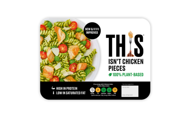 This revamps recipe for plant-based chicken pieces